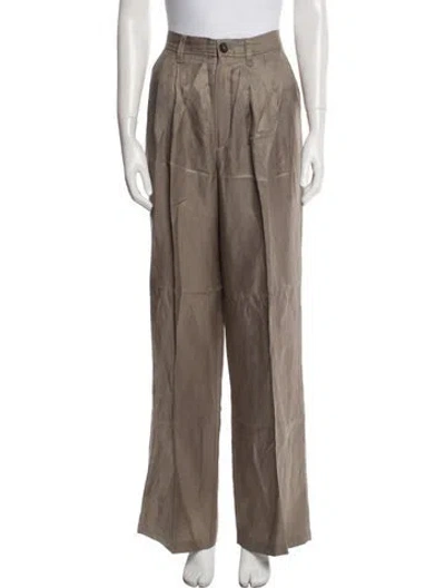 Pre-owned Anine Bing Wide Leg Pants In Gray