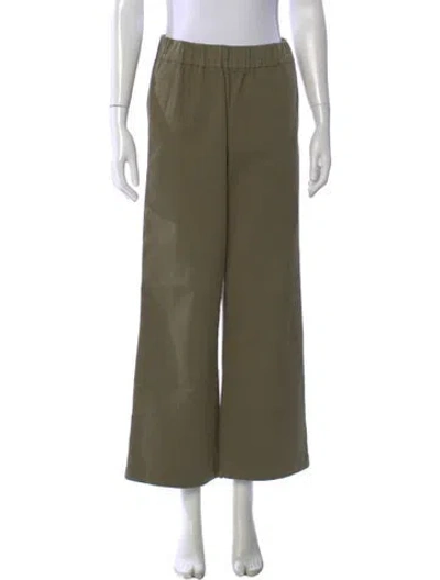 Pre-owned Anine Bing Wide Leg Pants In Green