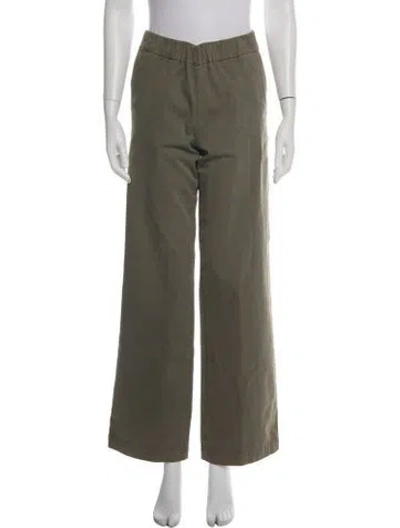 Pre-owned Anine Bing Wide Leg Pants In Green