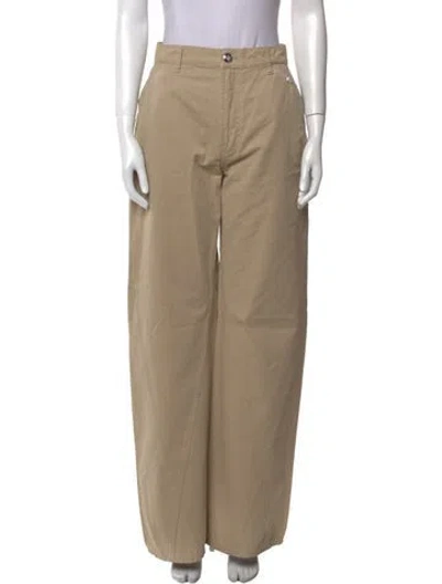 Pre-owned Anine Bing Wide Leg Pants In Neutral