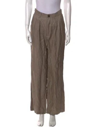 Pre-owned Anine Bing Wide Leg Pants In Neutral