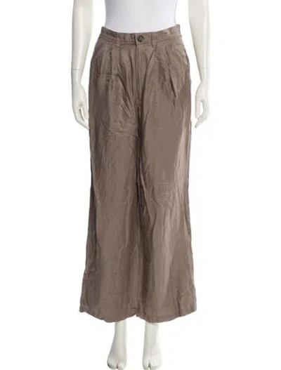 Pre-owned Anine Bing Wide Leg Pants In Neutral