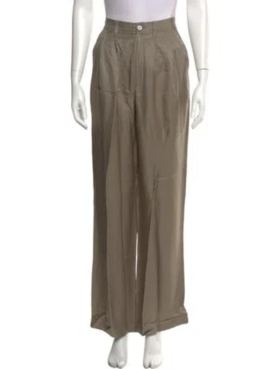 Pre-owned Anine Bing Wide Leg Pants In Neutral