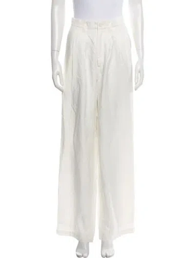 Pre-owned Anine Bing Wide Leg Pants In Neutral