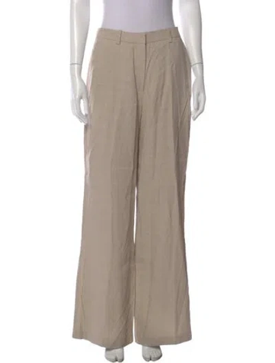 Pre-owned Anine Bing Wide Leg Pants In Neutral