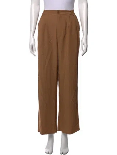 Pre-owned Anine Bing Wide Leg Pants In Neutrals