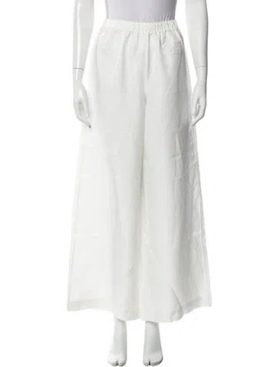 Pre-owned Anine Bing Wide Leg Pants W/ Tags In White