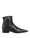 Anine Bing Woman Ankle Boots Black Size 8 Textile Fibers