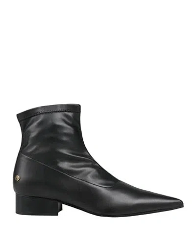 Anine Bing Woman Ankle Boots Black Size 8 Textile Fibers