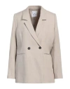 Anine Bing Diana Linen Blend Blazer In Beige