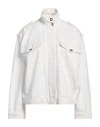 Anine Bing Woman Denim Outerwear Ivory Size L Cotton, Organic Cotton