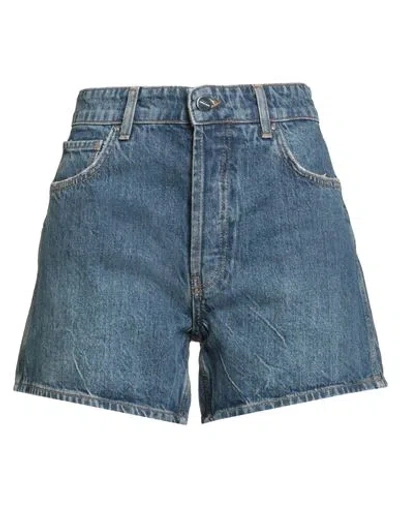 Anine Bing Woman Denim Shorts Blue Size 30 Cotton, Organic Cotton
