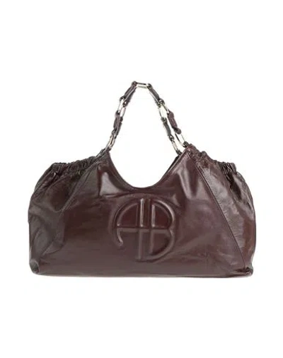 Anine Bing Woman Handbag Burgundy Size - Leather In Red