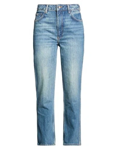 Anine Bing Woman Jeans Blue Size 32 Cotton, Organic Cotton In Multi