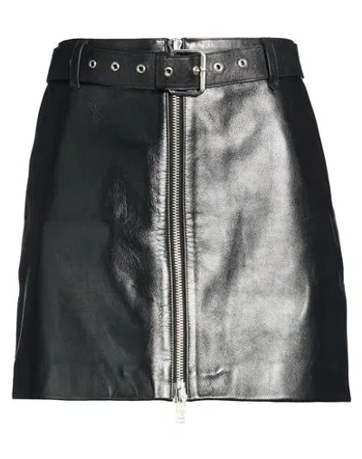 Anine Bing Woman Mini Skirt Black Size L Lambskin