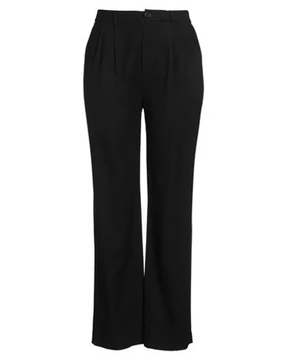 Anine Bing Woman Pants Black Size 12 Viscose, Virgin Wool, Elastane