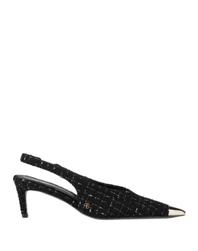 Anine Bing Woman Pumps Black Size 11 Textile Fibers