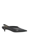 Anine Bing Woman Pumps Black Size 8 Leather In Black