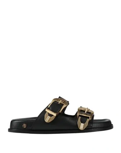 Anine Bing Woman Sandals Black Size 7 Leather