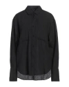 Anine Bing Woman Shirt Black Size M Linen In Black