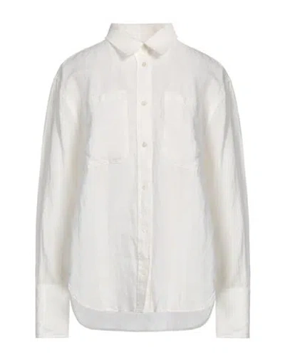 Anine Bing Woman Shirt Ivory Size L Linen In White