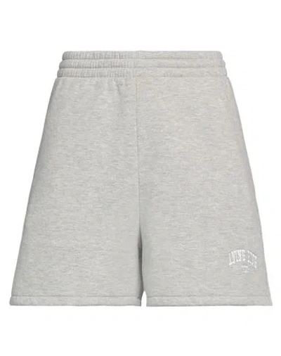 Anine Bing Woman Shorts & Bermuda Shorts Grey Size S Cotton, Polyester