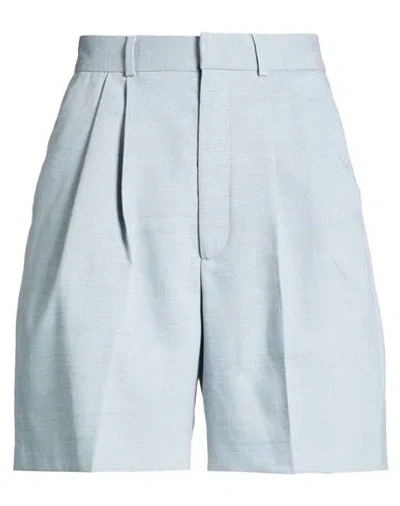 Anine Bing Woman Shorts & Bermuda Shorts Light Blue Size 10 Polyester, Viscose, Wool, Elastane