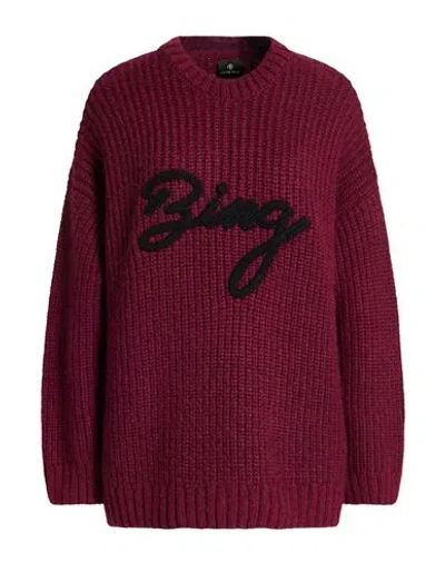 Anine Bing Woman Sweater Burgundy Size Xs Alpaca Wool, Wool, Polyamide, Polyacrylic