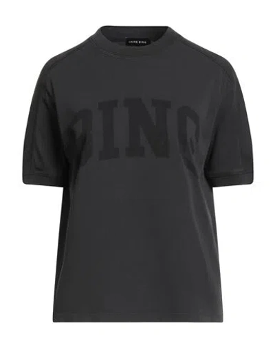 Anine Bing Woman T-shirt Black Size S Cotton