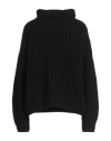 Anine Bing Woman Turtleneck Black Size M Alpaca Wool, Wool, Polyamide, Polyacrylic