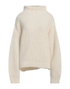 Anine Bing Woman Turtleneck Cream Size M Alpaca Wool, Wool, Polyamide, Polyacrylic