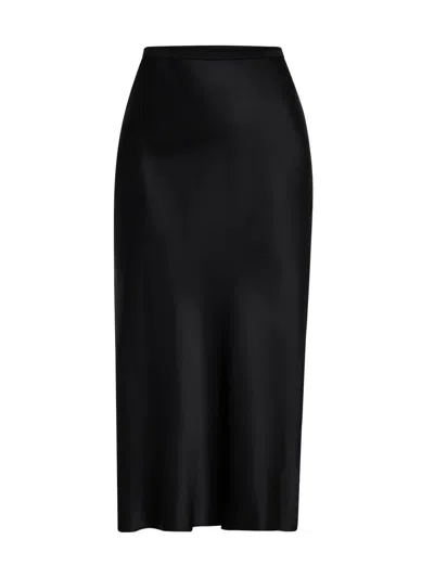 Anine Bing High Waist Pleated Midi Skirt In Black
