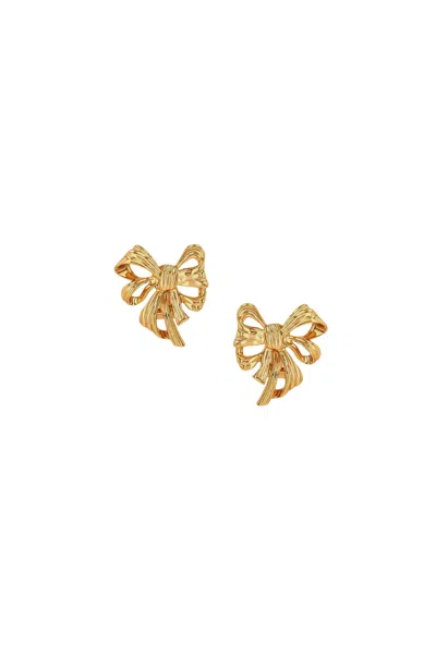 Anine Bing Women's Bow Earrings In Gold