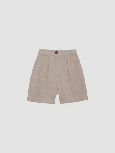Anine Bing Women's Brice Tailored Pinstripe Shorts
