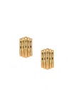 Anine Bing Chunky Ribbed Earrings In Gold In Multi