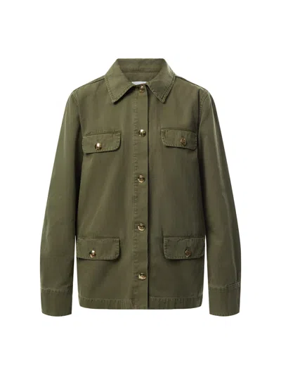 Anine Bing Long Sleeve Jacket In Green