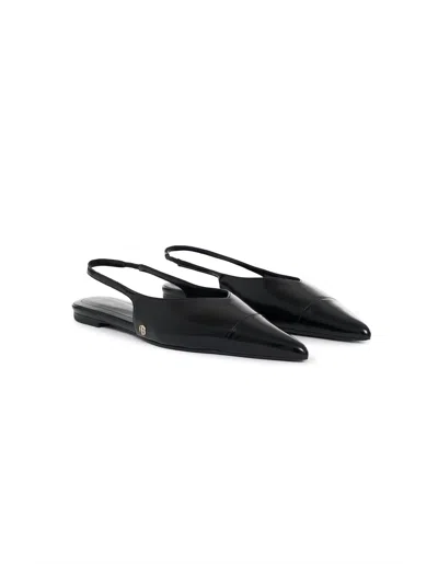 Anine Bing Women's Cowhide Ankle Strap Flats In Black