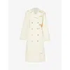 Anine Bing Womens Cream Layton Relaxed-fit Stretch-cotton Trench Coat In Cream