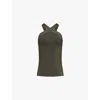 Anine Bing Brea Viscose Blend Knit Top In Green