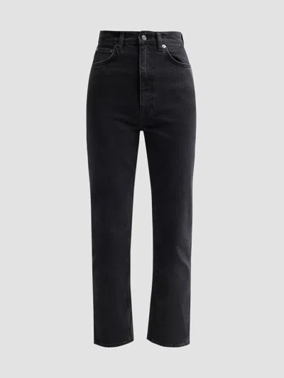 Anine Bing Women's Jane High-rise Slim Jeans In Black