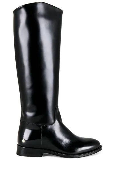 Anine Bing Women's Kari Riding Boots In High Shine Black