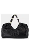 Anine Bing Womens Kate Leather Tote Bag Black In Black