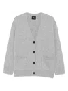Anine Bing Boxy Grey Cashmere Cardigan With Button Closure In Gray