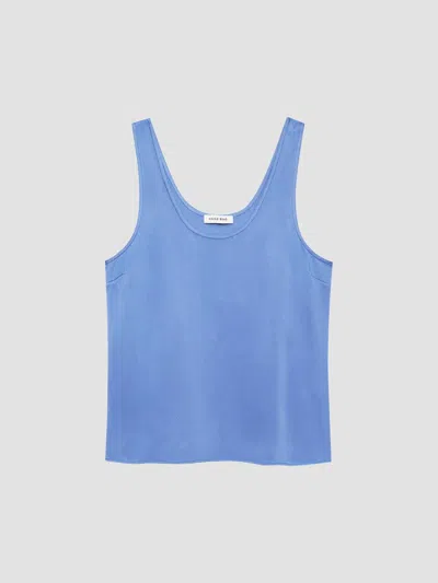 Anine Bing Women's Lea Double-face Silk Charmeuse Tank In Blue
