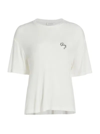 Anine Bing Women's Louis Logo T-shirt In Ivory