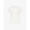 ANINE BING ANINE BING WOMEN'S OFF WHITE AMANI SHORT-SLEEVE CASHMERE-BLEND KNITTED T-SHIRT