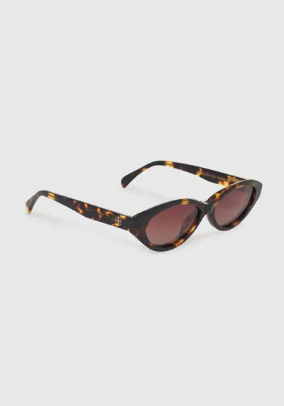 Anine Bing Women's Paris Sunglasses In Dark Tortoise In Brown