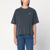 Anine Bing Womens Washed Black Rudy Brand-print Cotton-jersey T-shirt In Black