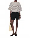 Anine Bing Trent Short - Black 8 In Black
