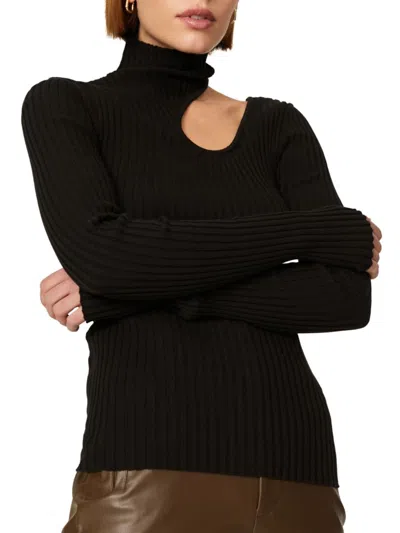 Anine Bing Women's Victoria Turtleneck Top In Black